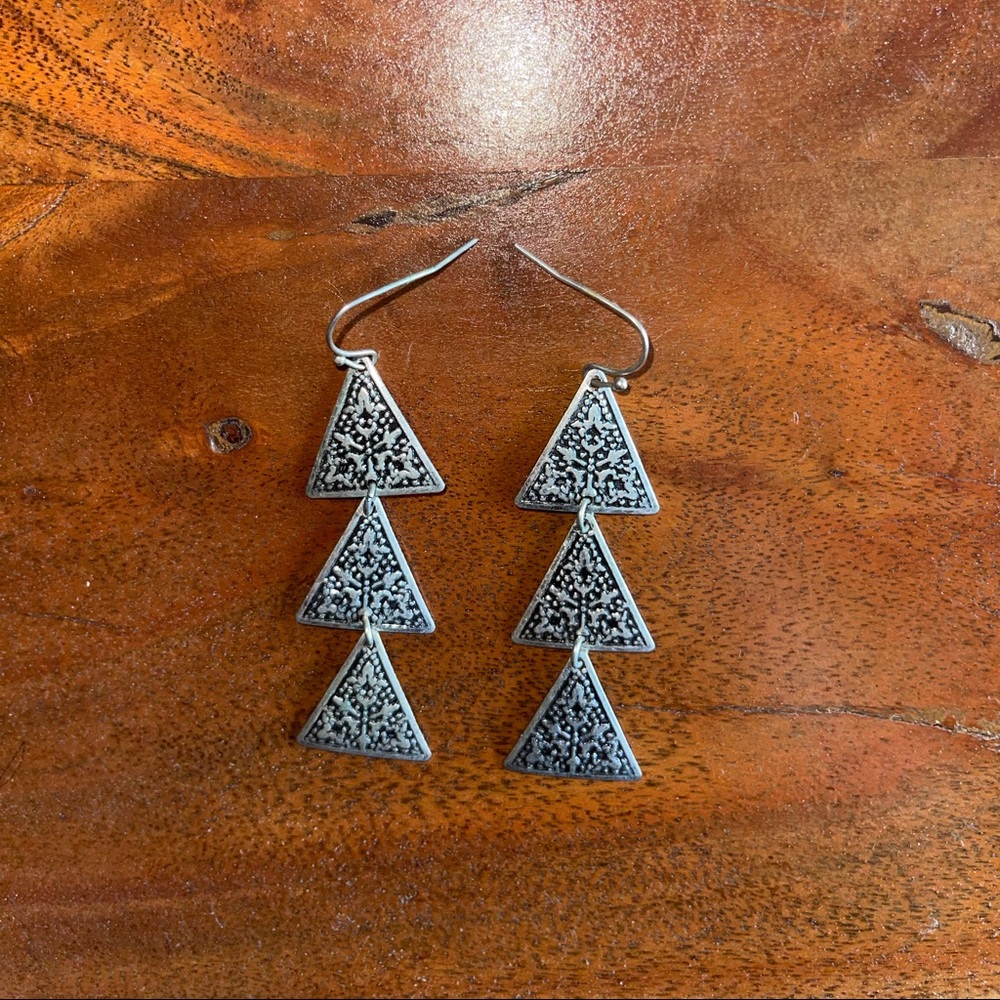 Silver dangle earrings